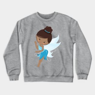 African American Fairy, Magic Fairy, Forest Fairy Crewneck Sweatshirt